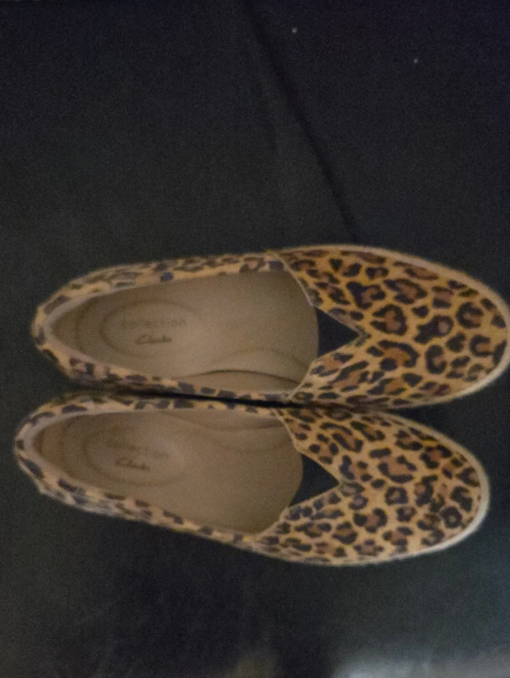 Clarks Women's Leopard Espadrilles in Tan and Black